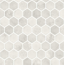 Load image into Gallery viewer, NextWall Cream Neutral Inlay Hexagon NW38600 wallpaper