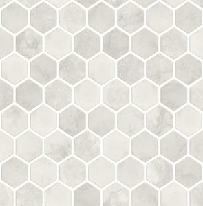NextWall Cream Neutral Inlay Hexagon NW38600 wallpaper