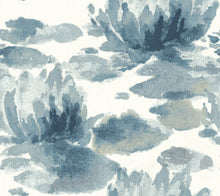 Load image into Gallery viewer, York Wallcoverings Dark Blue Water Lily Wallpaper NA0524 wallpaper