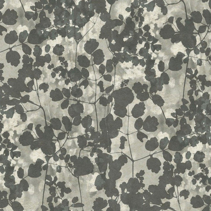 York Wallcoverings Dark Grey Pressed Leaves Wallpaper NA0517 wallpaper
