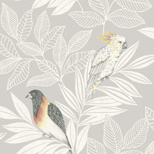 Load image into Gallery viewer, Wallquest/Seabrook Designs Daydream Gray and Ivory Paradise Island Birds RY30100 wallpaper