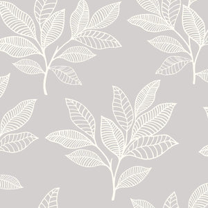 Wallquest/Seabrook Designs Daydream Gray Paradise Leaves RY30800 wallpaper