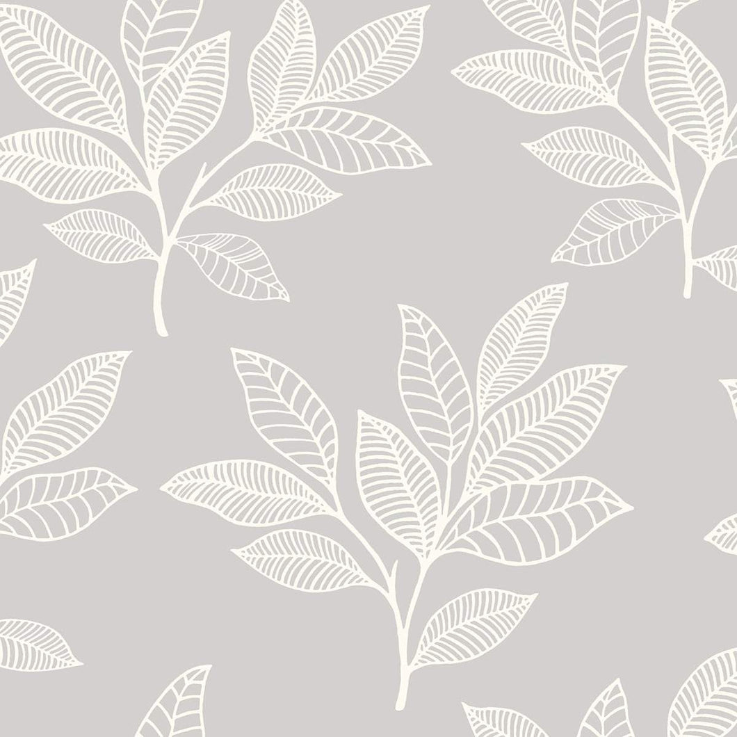 Wallquest/Seabrook Designs Daydream Gray Paradise Leaves RY30800 wallpaper