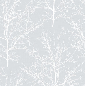 NextWall Daydream Gray Tree Branches NW36102 wallpaper
