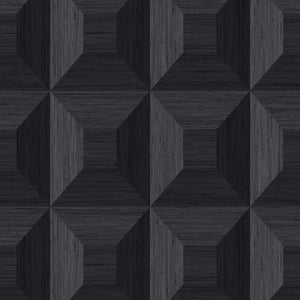 Seabrook Designs Ebony Squared Away Geometric TC70600 wallpaper