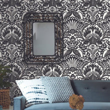 Load image into Gallery viewer, York Wallcoverings Egret Damask Wallpaper BW3931 wallpaper