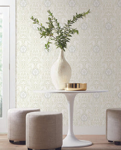 York Wallcoverings Gatsby Damask Wallpaper DM4991 wallpaper