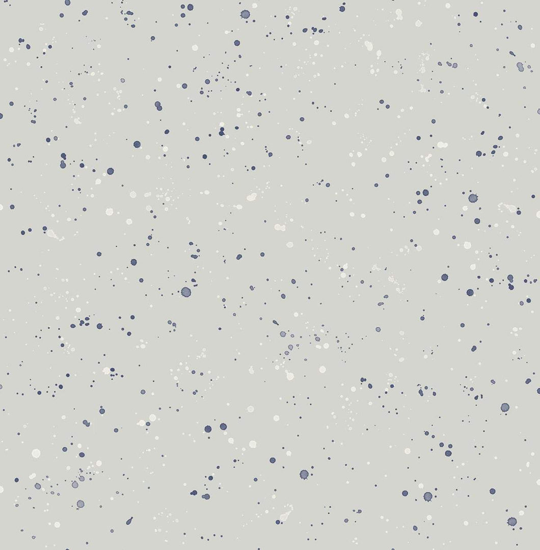 Seabrook Designs Gray and Midnight Blue Paint Splatter DA60800 wallpaper