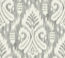 Load image into Gallery viewer, York Wallcoverings Gray Hawthorne Ikat Wallpaper TC2641 wallpaper