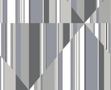 Load image into Gallery viewer, York Wallcoverings Gray Pinwheel Stripe Mural MU0242M wallpaper
