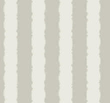 Load image into Gallery viewer, York Wallcoverings Gray Scalloped Stripe Wallpaper GR6011 wallpaper