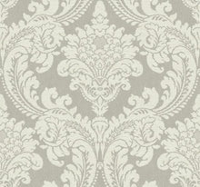 Load image into Gallery viewer, York Wallcoverings Gray Tapestry Damask Wallpaper GR6021 wallpaper