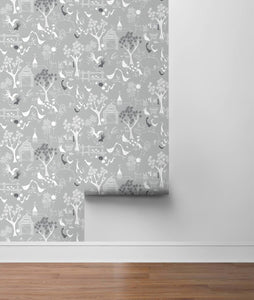 NextWall Gray & White Rise and Shine NW34308 wallpaper