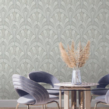 Load image into Gallery viewer, York Wallcoverings Green Shell Damask Wallpaper DM5021 wallpaper