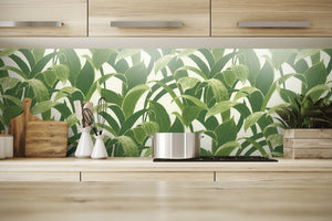 NextWall Green & White Banana Groves NW31300 wallpaper