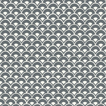 Load image into Gallery viewer, York Wallcoverings Grey Stacked Scallops Wallpaper MK1150 wallpaper
