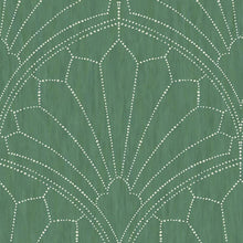 Load image into Gallery viewer, Wallquest/Seabrook Designs Jade and Ivory Scallop Medallion RY31501 wallpaper