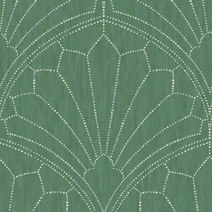 Wallquest/Seabrook Designs Jade and Ivory Scallop Medallion RY31501 wallpaper