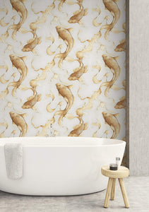 Seabrook Designs Koi Fish AI40600 wallpaper