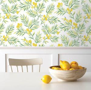 NextWall Lemon & Sage Lemon Branch NW36703 wallpaper