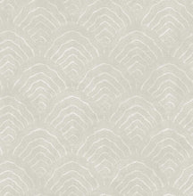 Load image into Gallery viewer, Seabrook Designs Linen and Metallic Pearl Confucius Scallop AI41500 wallpaper