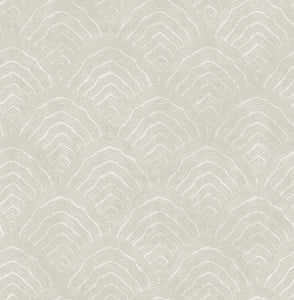 Seabrook Designs Linen and Metallic Pearl Confucius Scallop AI41500 wallpaper