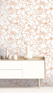 NextWall Linework Floral NW34900 wallpaper