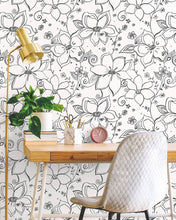 Load image into Gallery viewer, NextWall Linework Floral NW34900 wallpaper