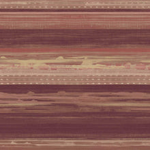 Load image into Gallery viewer, Wallquest/Seabrook Designs Maroon, Taupe, and Blonde Horizon Brushed Stripe RY31301 wallpaper