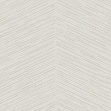 Load image into Gallery viewer, Wallquest/Seabrook Designs Metallic Champagne and Beige Herringbone Stripe AW70700 wallpaper