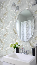 Load image into Gallery viewer, NextWall Metallic Champagne &amp; Gray Koi Fish NW33208 wallpaper