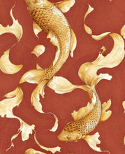 Load image into Gallery viewer, Seabrook Designs Metallic Gold and Crimson Koi Fish AI40600 wallpaper
