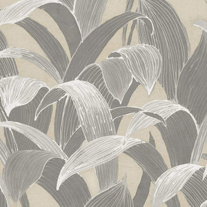 Seabrook Designs Metallic Gold and Gray Imperial Banana Groves AI40302 wallpaper