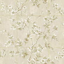 Load image into Gallery viewer, Seabrook Designs Metallic Gold and Greige Great Wall Floral AI41901 wallpaper