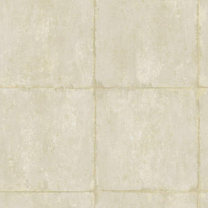 Seabrook Designs Metallic Gold and Off-White Great Wall Blocks AI42101 wallpaper