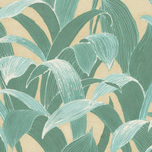 Load image into Gallery viewer, Seabrook Designs Metallic Gold and Sea Green Imperial Banana Groves AI40302 wallpaper