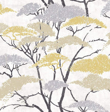 Load image into Gallery viewer, Seabrook Designs Metallic Gold and Silver Confucius Tree AI41400 wallpaper