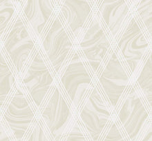 Load image into Gallery viewer, Wallquest/Seabrook Designs Metallic Gold and White Marble Diamond Geometric AW70900 wallpaper