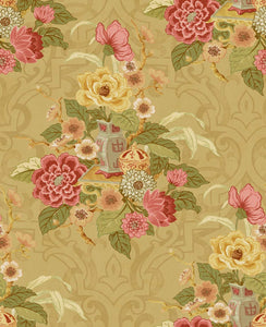 Seabrook Designs Metallic Gold Dynasty Floral AI40000 wallpaper