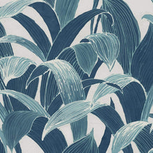 Load image into Gallery viewer, Seabrook Designs Metallic Pearl and Azure Blue Imperial Banana Groves AI40302 wallpaper