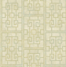 Load image into Gallery viewer, Seabrook Designs Metallic Pearl and Mint Dynasty Lattice AI40200 wallpaper