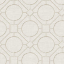 Load image into Gallery viewer, Seabrook Designs Metallic Pearl and Off-White Silk Road Trellis AI42401 wallpaper
