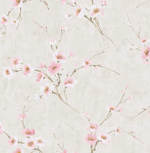 Load image into Gallery viewer, Seabrook Designs Metallic Pearl and Pink Silk Road Dogwood AI41601 wallpaper