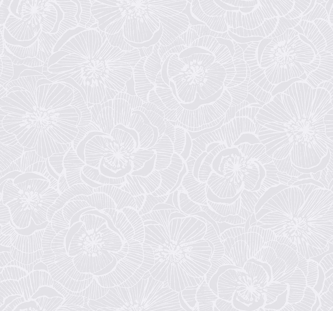Wallquest/Seabrook Designs Metallic Pearl Graphic Floral AW71000 wallpaper