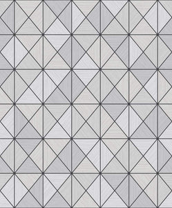 Wallquest/Seabrook Designs Metallic Silver and Ebony Metallic Geo AW70601 wallpaper