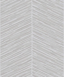 Wallquest/Seabrook Designs Metallic Silver and Gray Herringbone Stripe AW70700 wallpaper