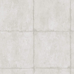 Seabrook Designs Metallic Silver and Off-White Great Wall Blocks AI42101 wallpaper