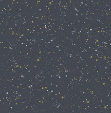 Load image into Gallery viewer, Seabrook Designs Midnight Blue and Metallic Gold Paint Splatter DA60800 wallpaper