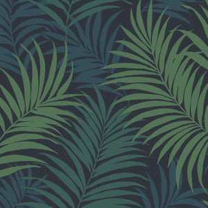 Wallquest/Lillian August Midnight Blue, Juniper, and Spearmint Via Palma LN10102 wallpaper