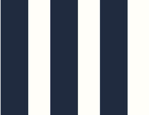 Lillian August/NextWall Midnight Blue & White Designer Stripe LN20400 wallpaper
